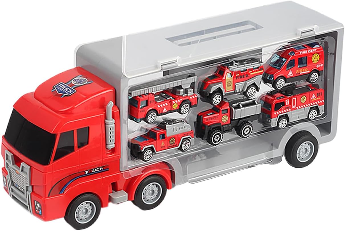 Toy Fire Truck Carrier Set - Image 2