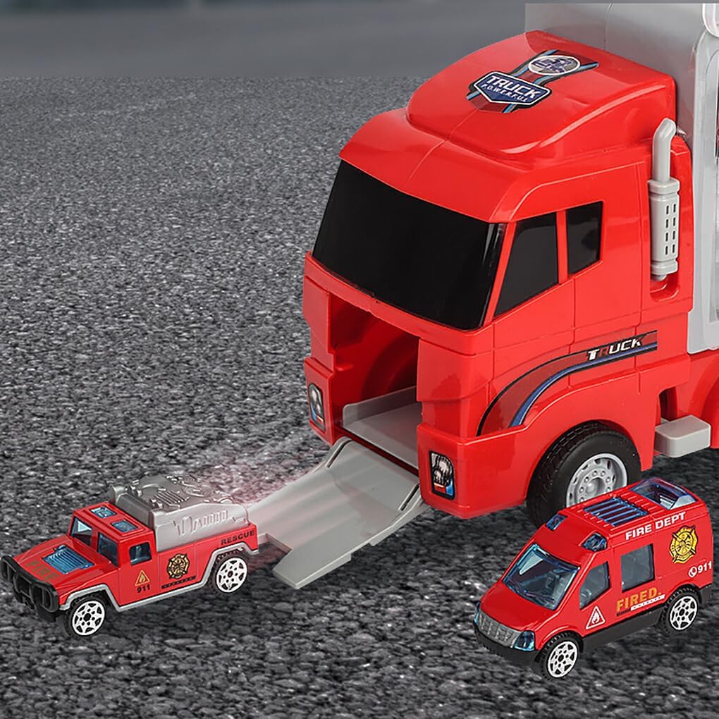 Toy Fire Truck Carrier Set - Image 3