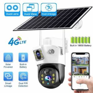 IP PTZ Solarna Dupla Kamera 4g 8mpix