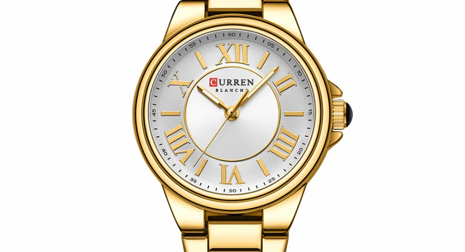 Curren 9091-Golden Crown Woman Watch - Image 2
