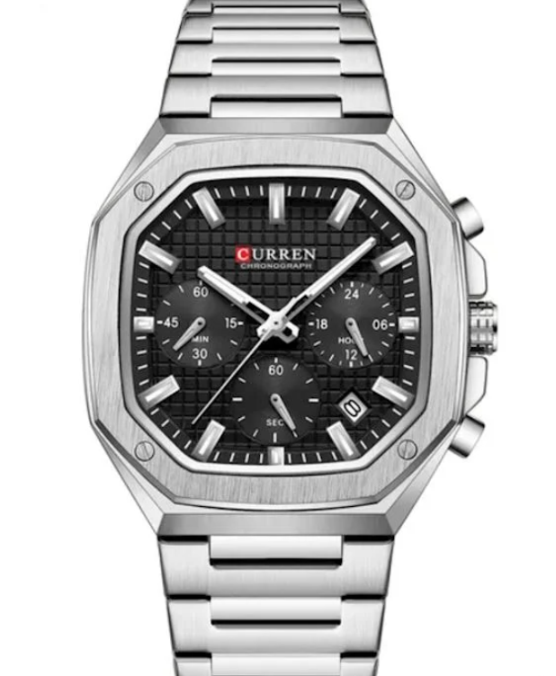 Curren 8459 Silver - Black