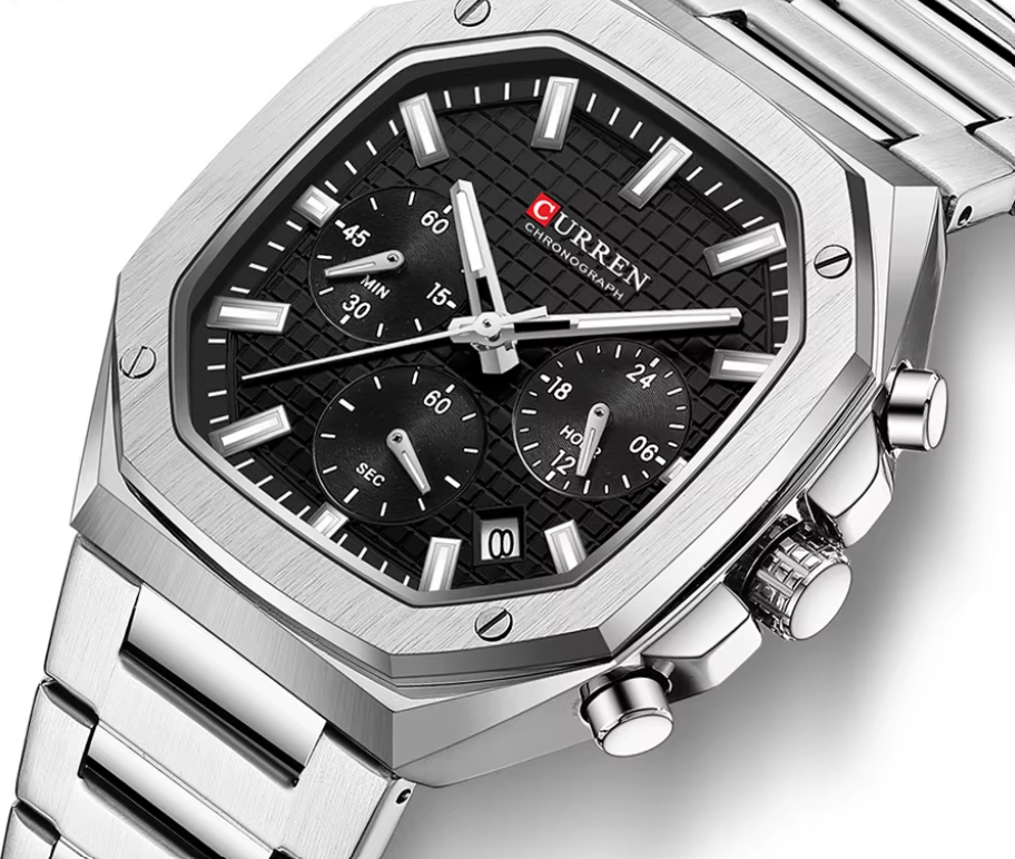 Curren 8459 Silver - Black - Image 3