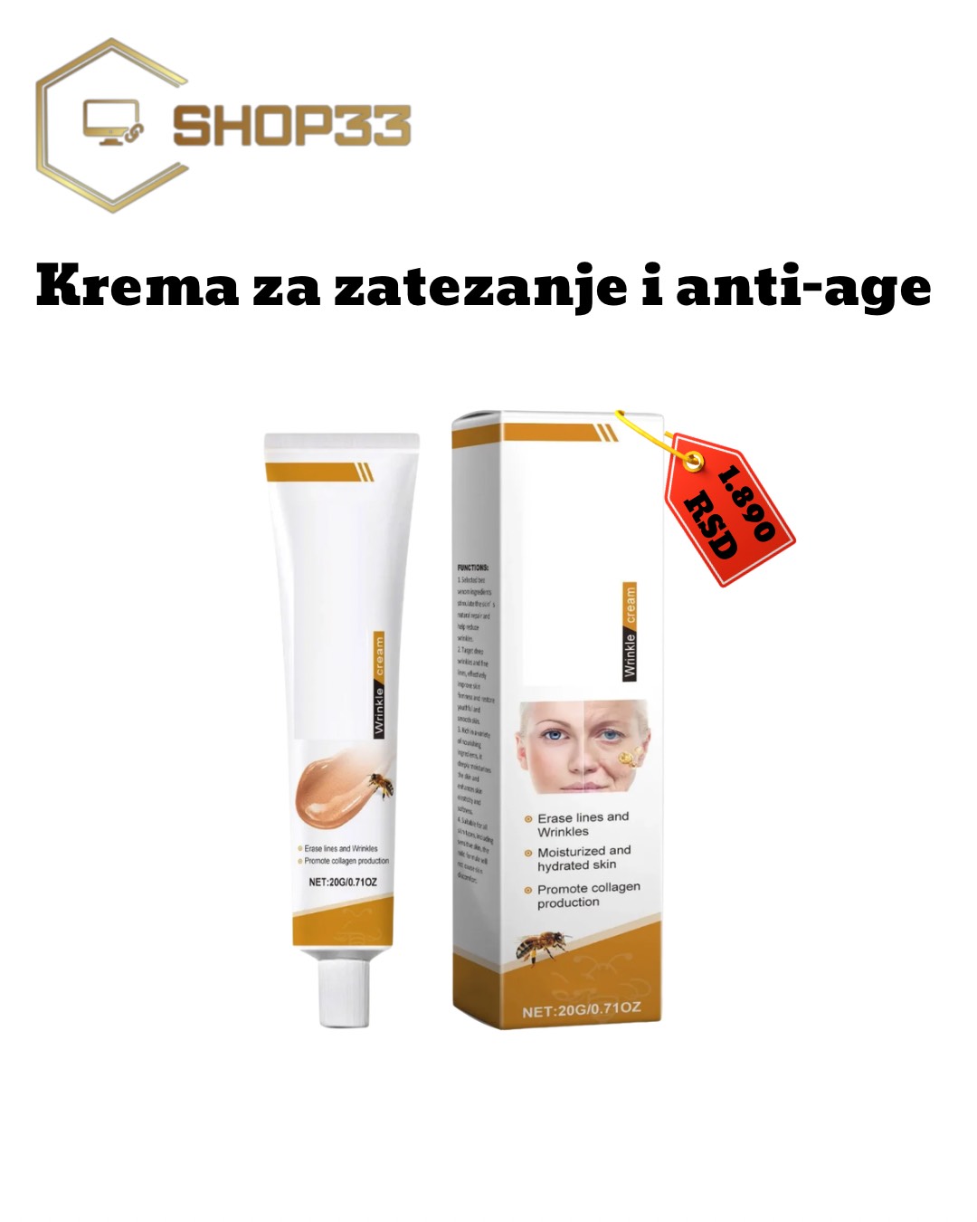 Krema za Zatezanje i Anti-Aging Nega