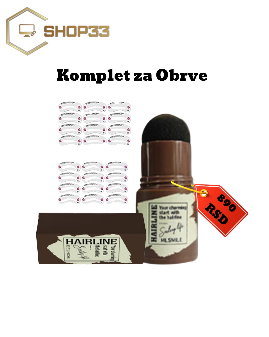 Komplet za oblikovanje obrva