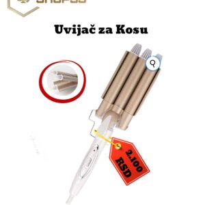 Trostruki Keramički Uvijač za Kosu