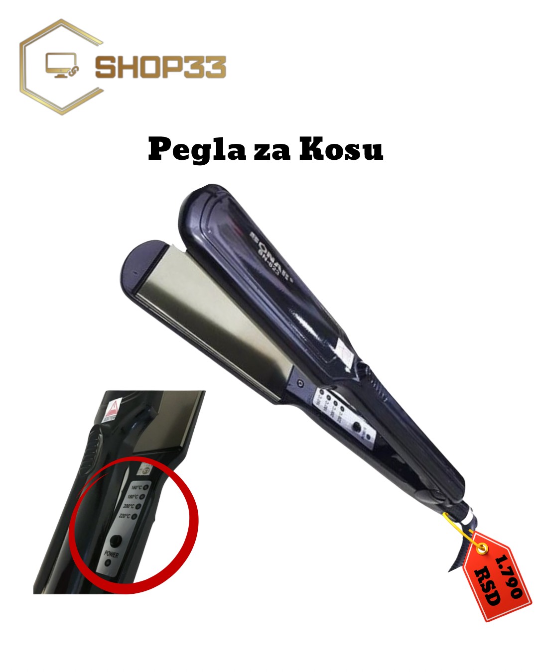 Sonar N-823 Pegla za kosu