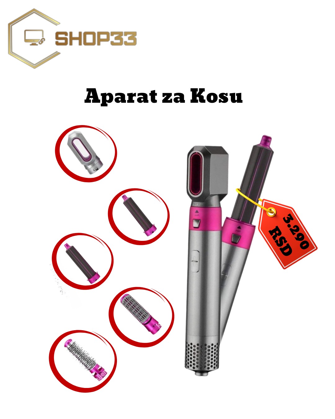 5 u 1 Multifunkcionalni Aparat za Kosu