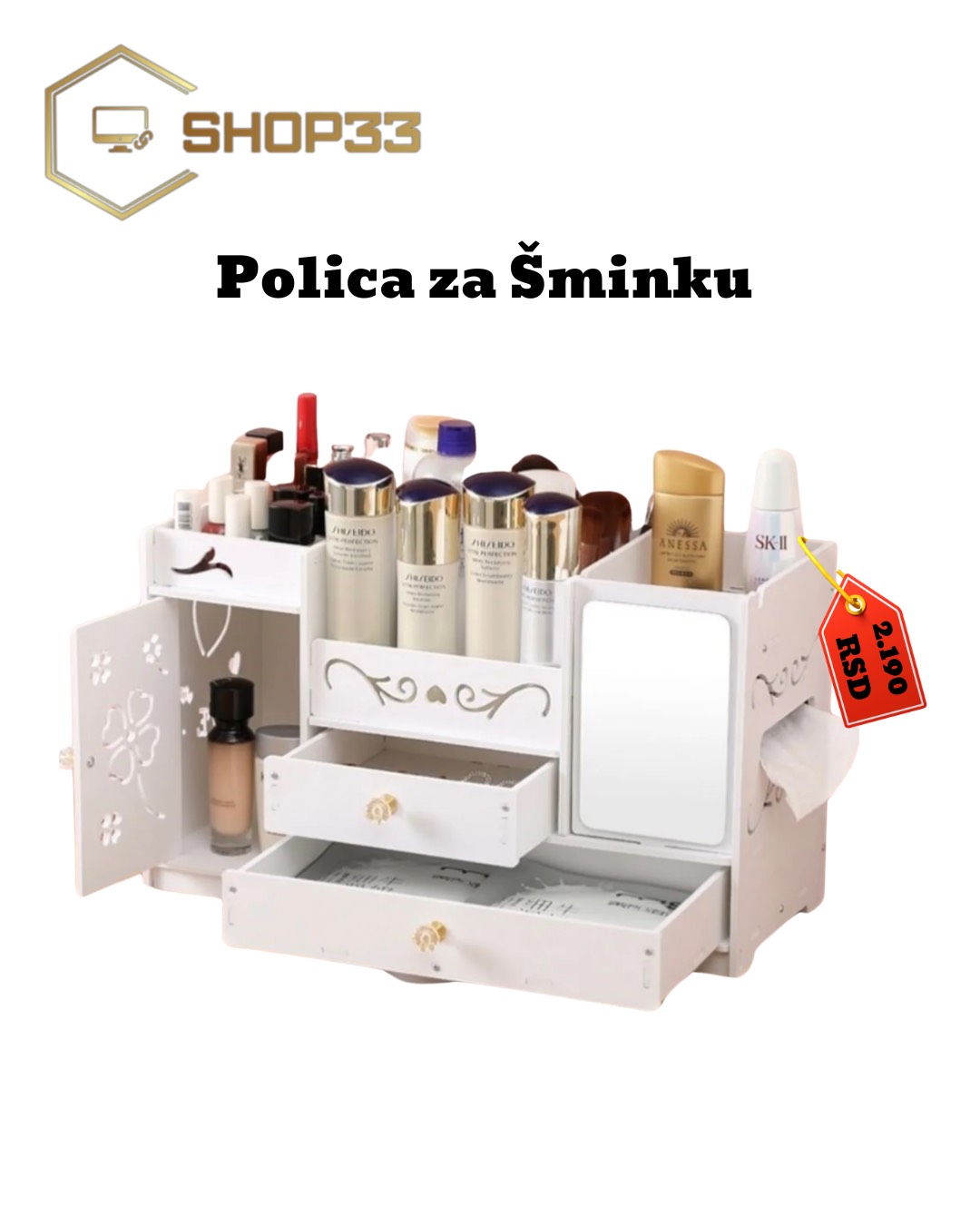 Polica za Šminku i Kozmetiku