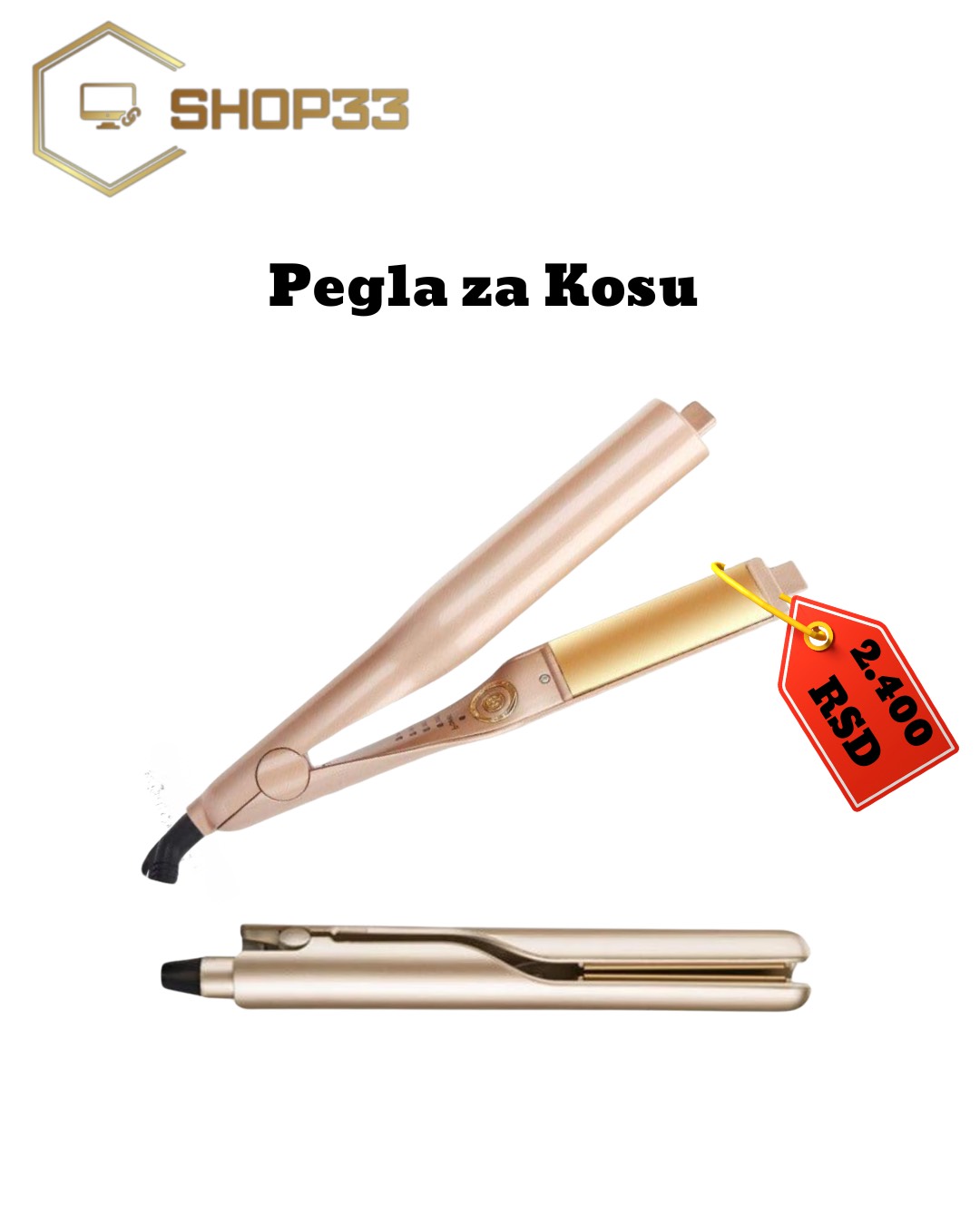 2u1 Pegla za Uvijanje i Ravnanje Kose