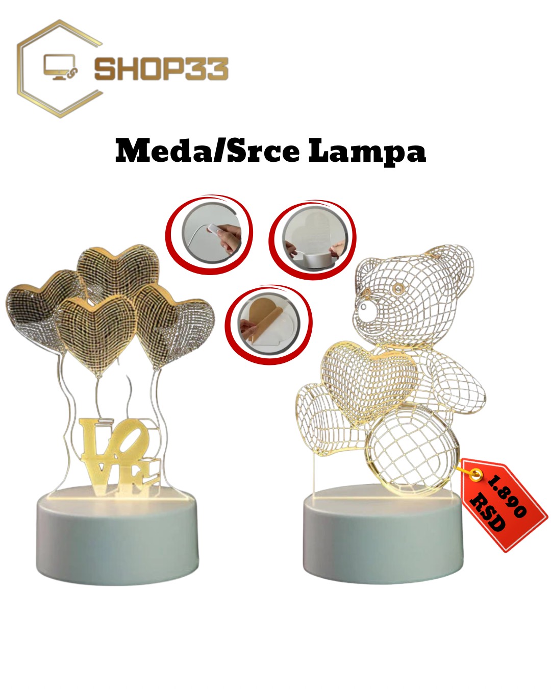 3D Meda Lampa