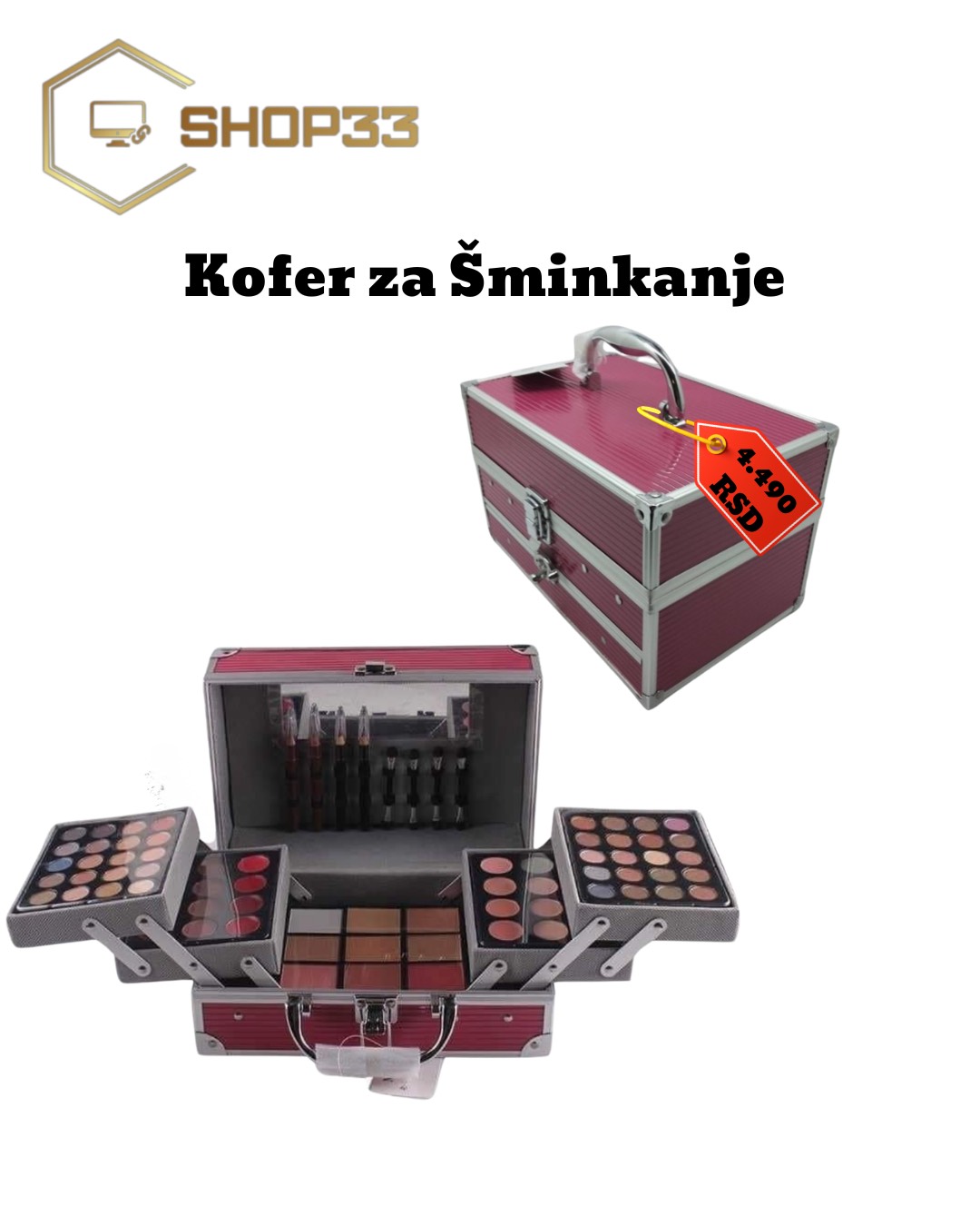 Profesionalni Kofer za Šminkanje