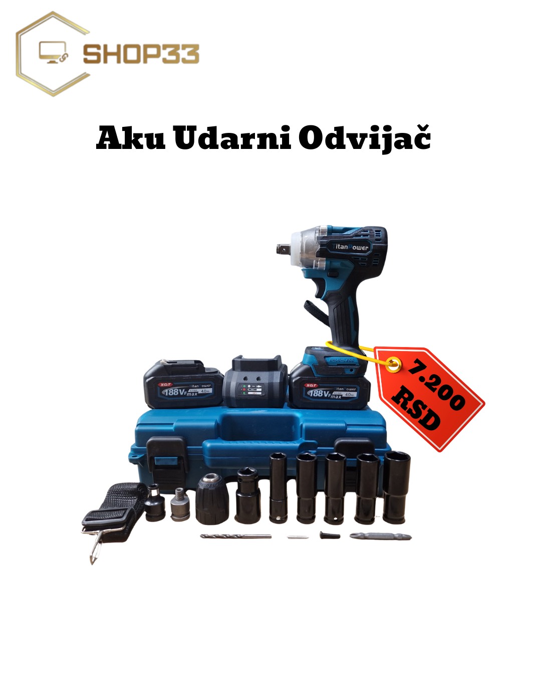 Aku Udarni Odvijač 3-u-1