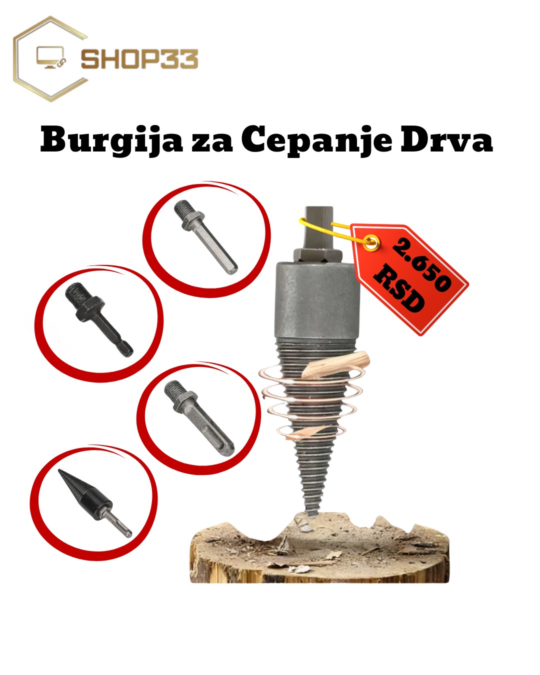 Burgija za Cepanje Drva
