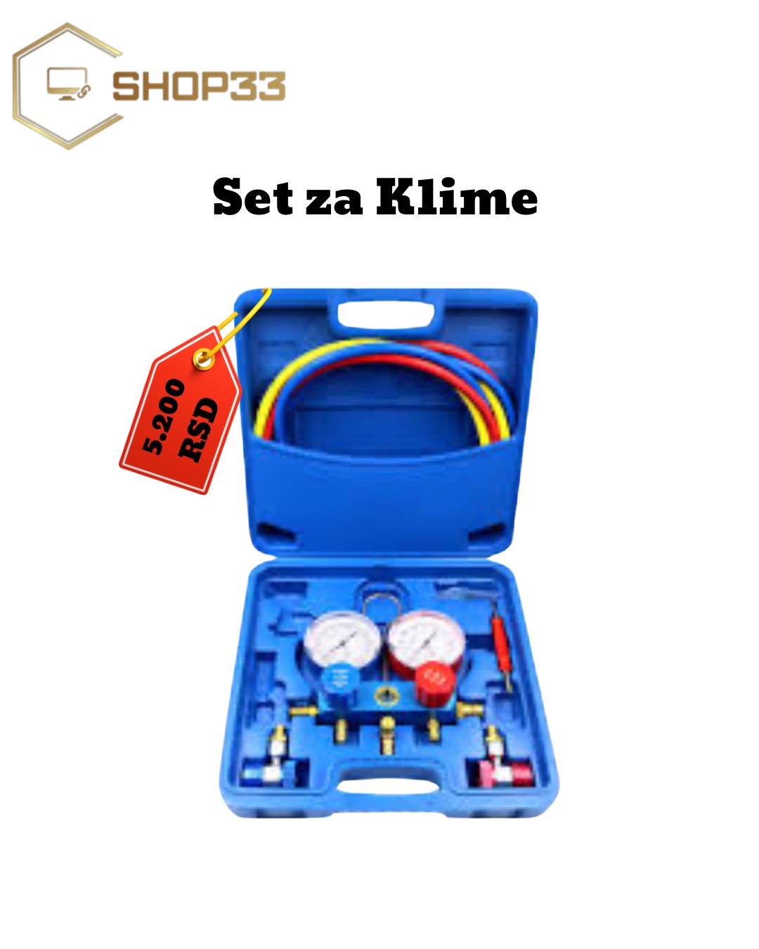 Set za klime sa manometrima i crevima