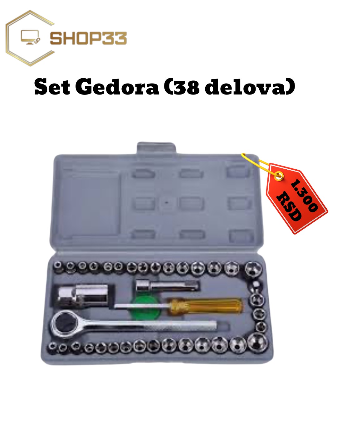 Set Gedora Alata u Praktičnom Koferu – 38 delova