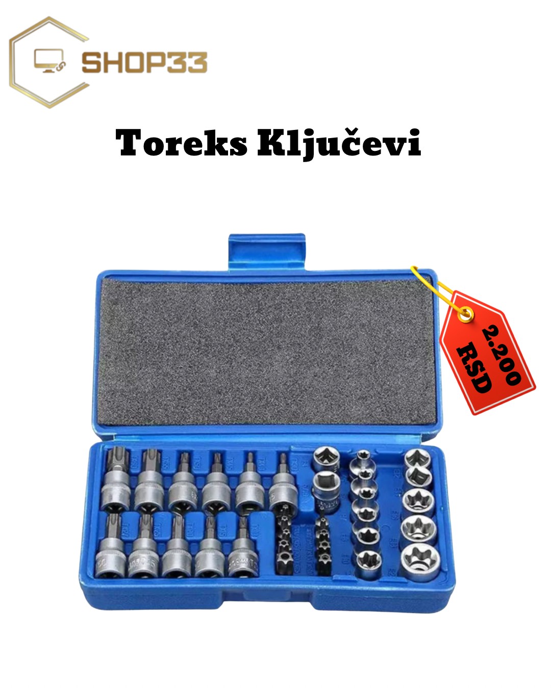 Komplet Toreks Ključevi 34-delni