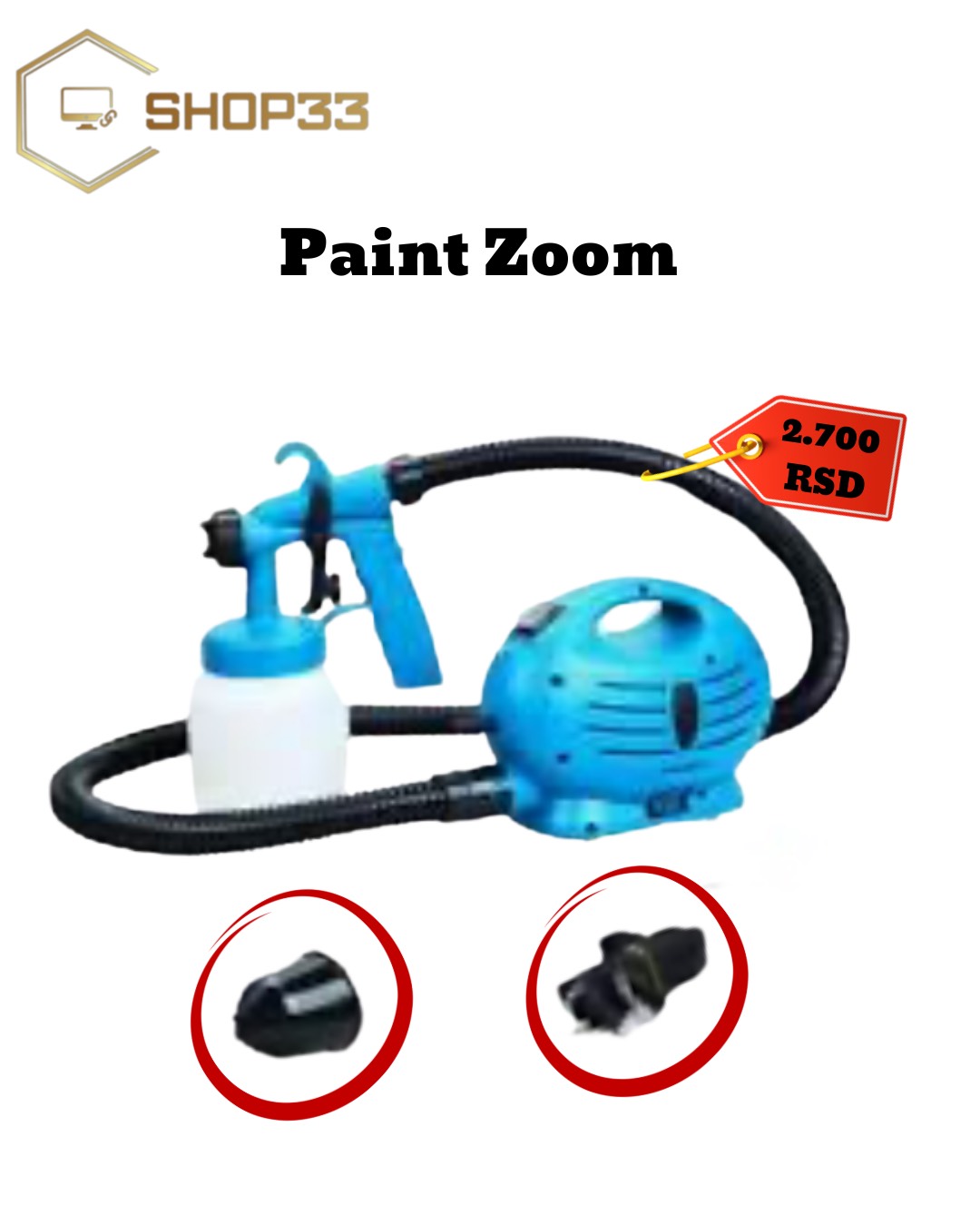 Paint Zoom – Električni Sistem za Prskanje Boje (650–700 W)
